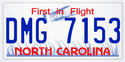 NC license plate DMG7153