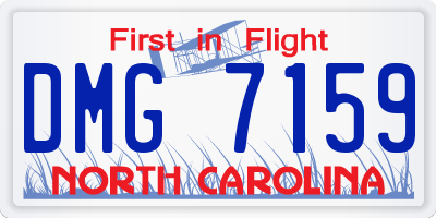 NC license plate DMG7159