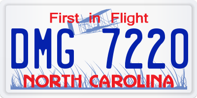 NC license plate DMG7220