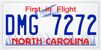 NC license plate DMG7272