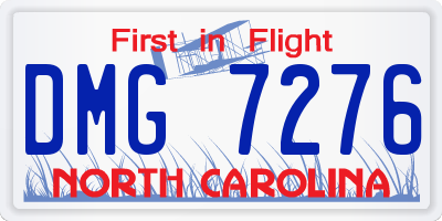 NC license plate DMG7276