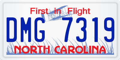 NC license plate DMG7319