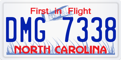 NC license plate DMG7338