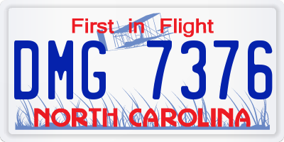 NC license plate DMG7376
