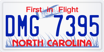 NC license plate DMG7395
