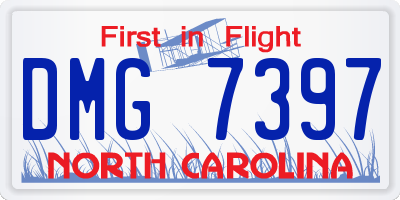 NC license plate DMG7397