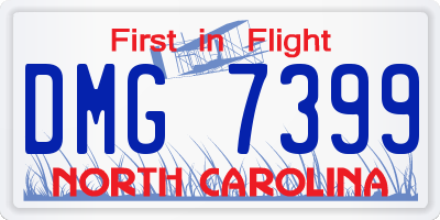 NC license plate DMG7399