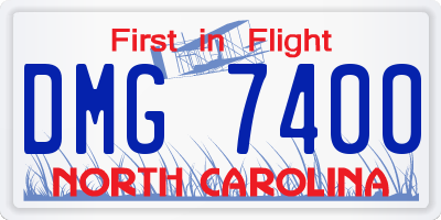 NC license plate DMG7400