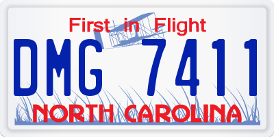 NC license plate DMG7411