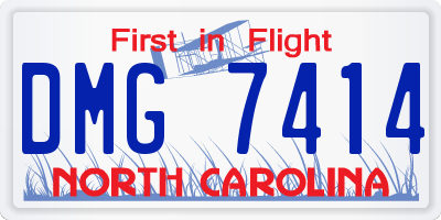 NC license plate DMG7414