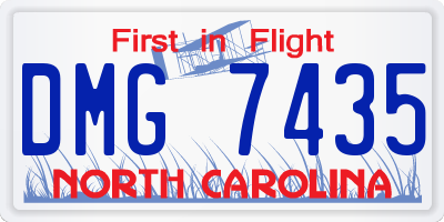 NC license plate DMG7435