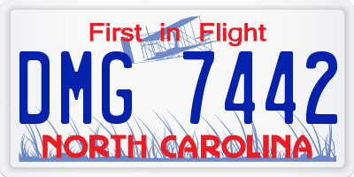 NC license plate DMG7442