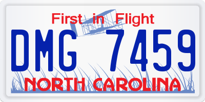 NC license plate DMG7459