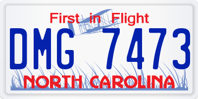 NC license plate DMG7473