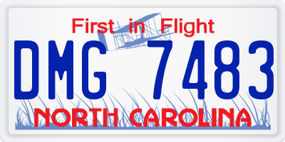 NC license plate DMG7483