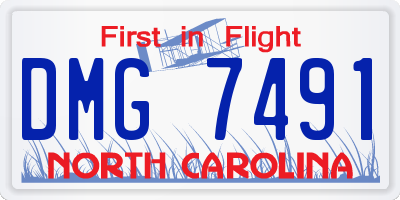 NC license plate DMG7491