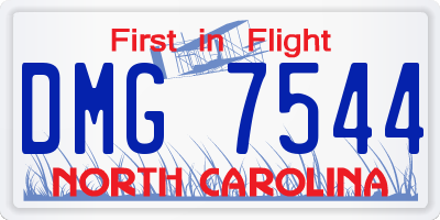 NC license plate DMG7544