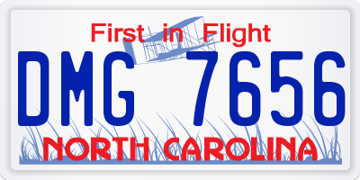 NC license plate DMG7656