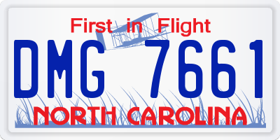 NC license plate DMG7661