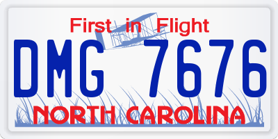 NC license plate DMG7676
