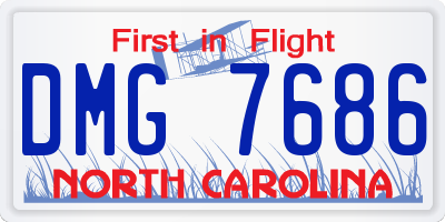 NC license plate DMG7686