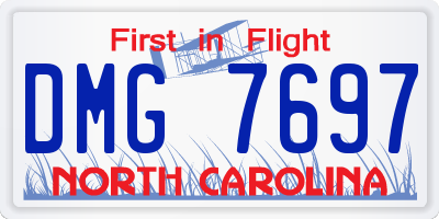 NC license plate DMG7697