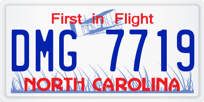 NC license plate DMG7719