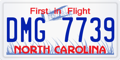 NC license plate DMG7739