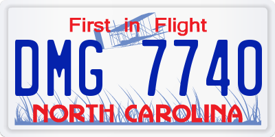 NC license plate DMG7740