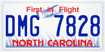 NC license plate DMG7828