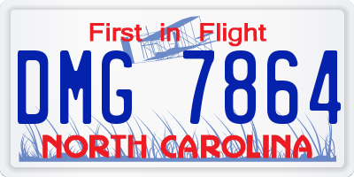 NC license plate DMG7864