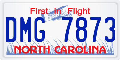 NC license plate DMG7873