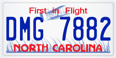 NC license plate DMG7882