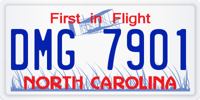 NC license plate DMG7901