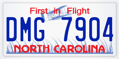 NC license plate DMG7904