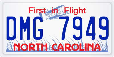 NC license plate DMG7949