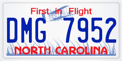 NC license plate DMG7952