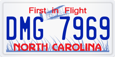 NC license plate DMG7969