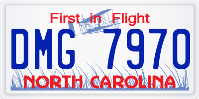 NC license plate DMG7970