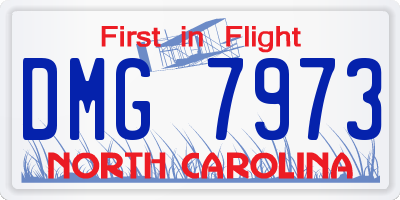 NC license plate DMG7973