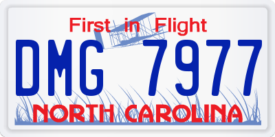 NC license plate DMG7977
