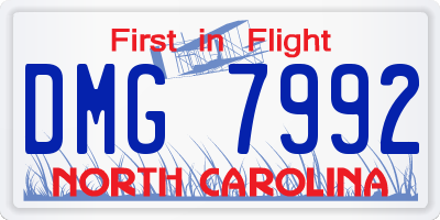 NC license plate DMG7992
