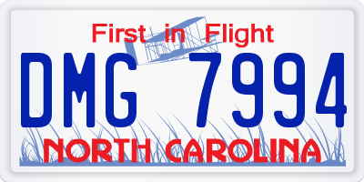 NC license plate DMG7994