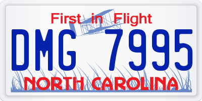 NC license plate DMG7995