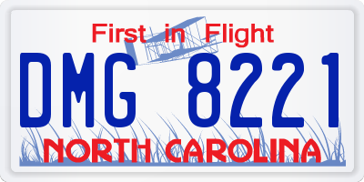 NC license plate DMG8221