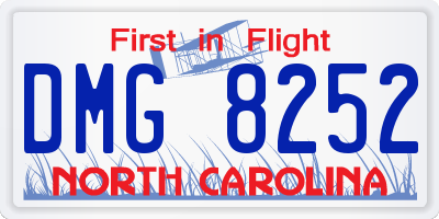 NC license plate DMG8252