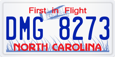 NC license plate DMG8273