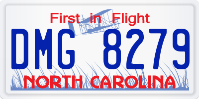 NC license plate DMG8279