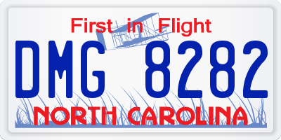 NC license plate DMG8282