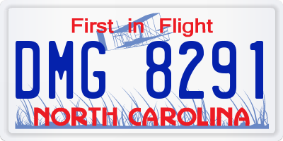 NC license plate DMG8291